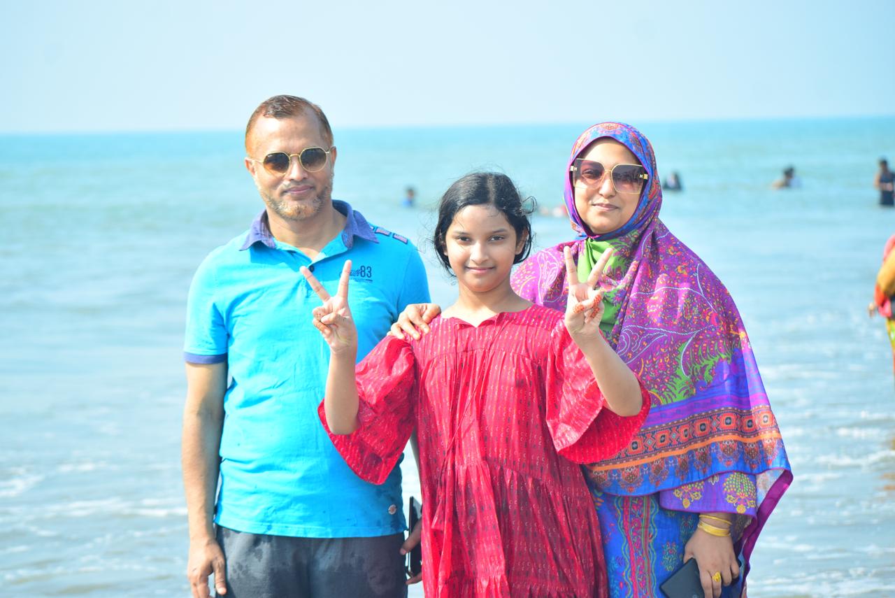 Family Portrait At Beach